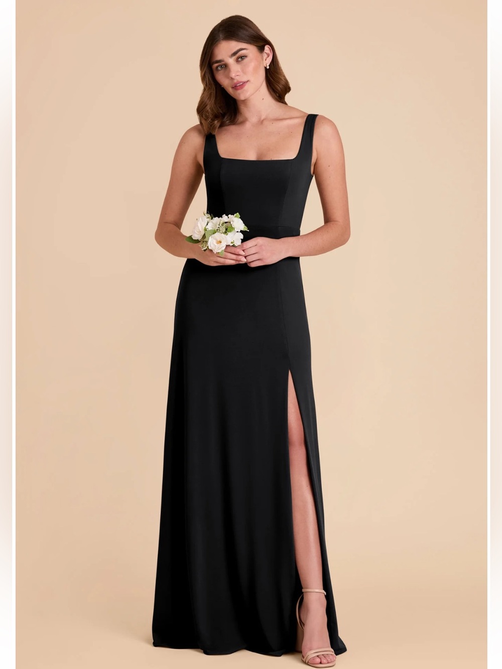 Birdy Grey Black Maxi Dress with Side Slit